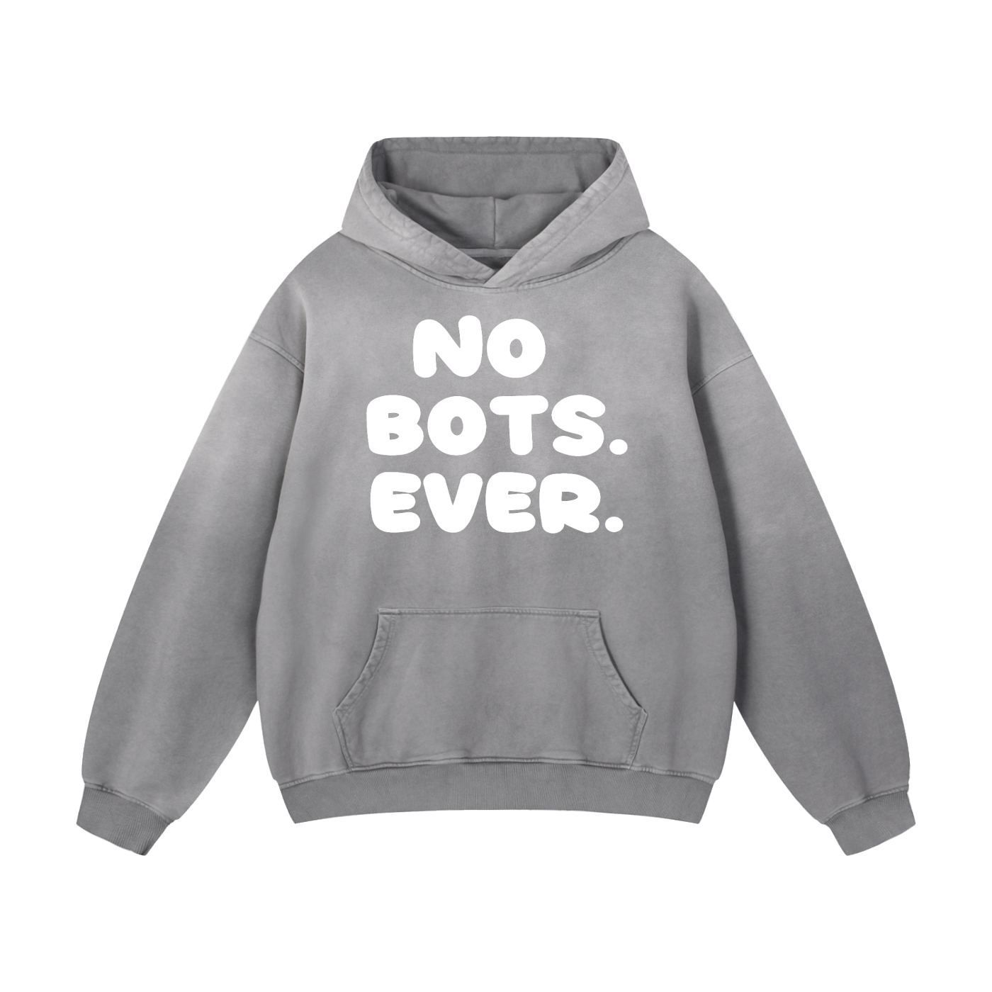 No Bots Ever Heavyweight Sunfade Oversized Hoodie