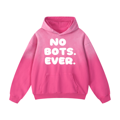 No Bots Ever Heavyweight Sunfade Oversized Hoodie