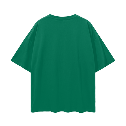 Red Helmet Streetwear Loose Drop Shoulder T-Shirt