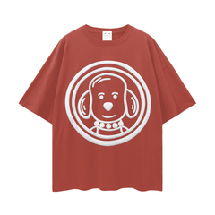 Boxer Logo Streetwear Loose Drop Shoulder T-Shirt