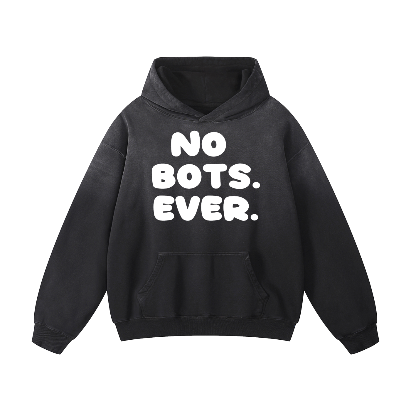No Bots Ever Heavyweight Sunfade Oversized Hoodie