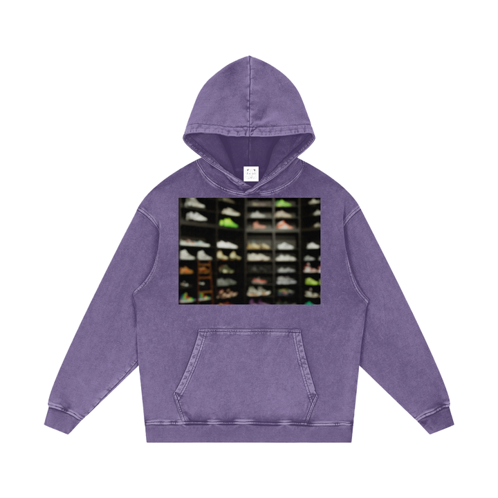 Digital Sneaker Room Dyed Hoodie - Purple