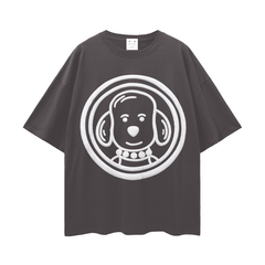 Boxer Logo Streetwear Loose Drop Shoulder T-Shirt
