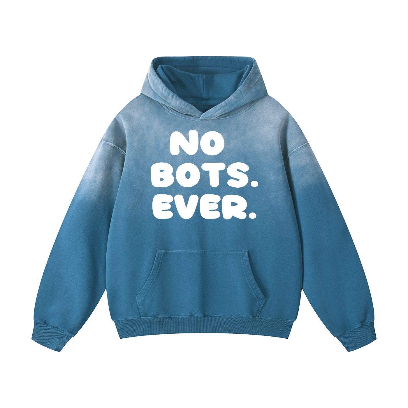 No Bots Ever Heavyweight Sunfade Oversized Hoodie