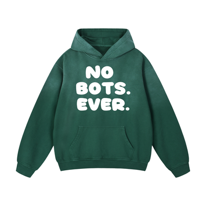 No Bots Ever Heavyweight Sunfade Oversized Hoodie