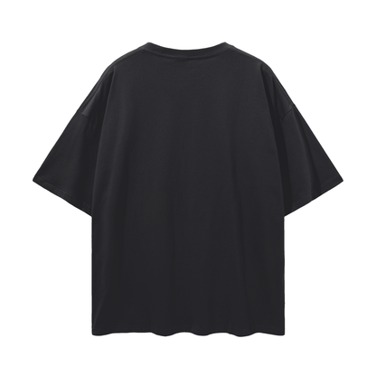 Red Helmet Streetwear Loose Drop Shoulder T-Shirt