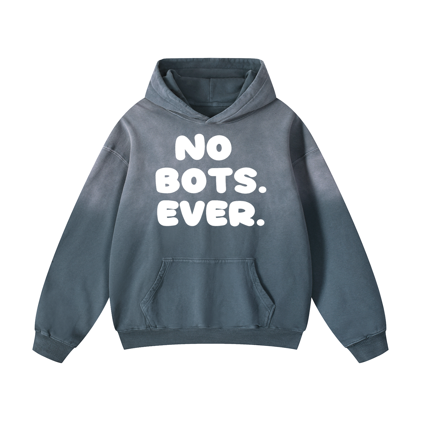 No Bots Ever Heavyweight Sunfade Oversized Hoodie